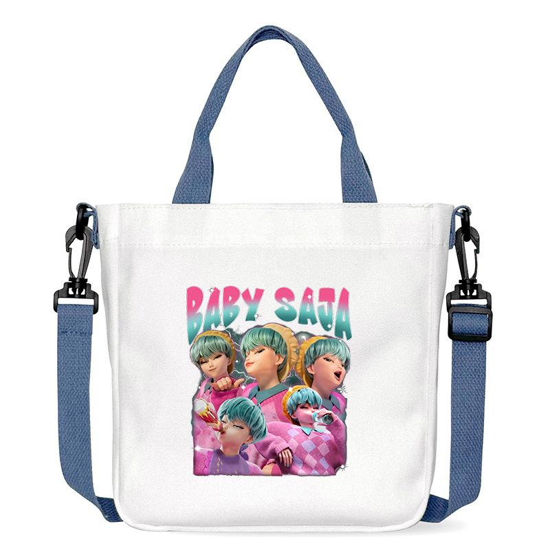 Anime Cartoon Print Office Worker Commuter Portable Messenger Bag Student Large Capacity Casual Handbag
