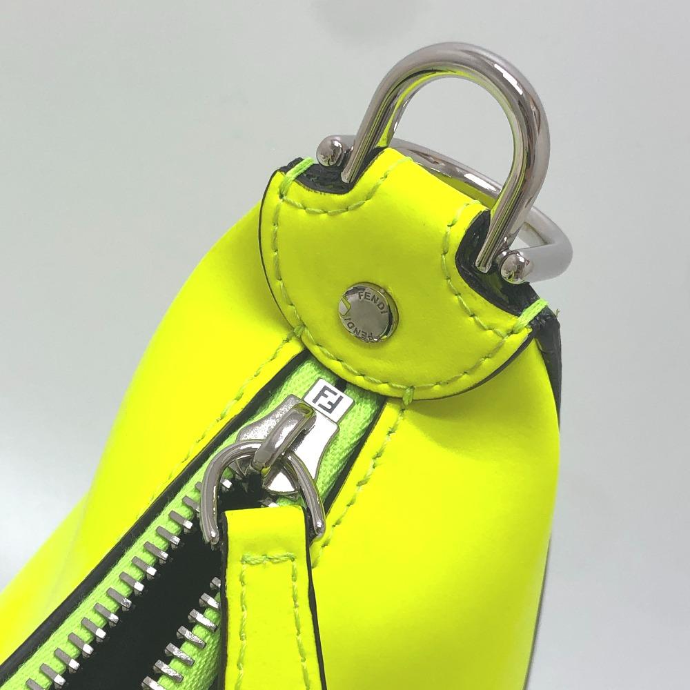 Fendi 8BR798 Graffiti Hobo Bag Shoulder Bag Leather yellow/SilverHardware Unused