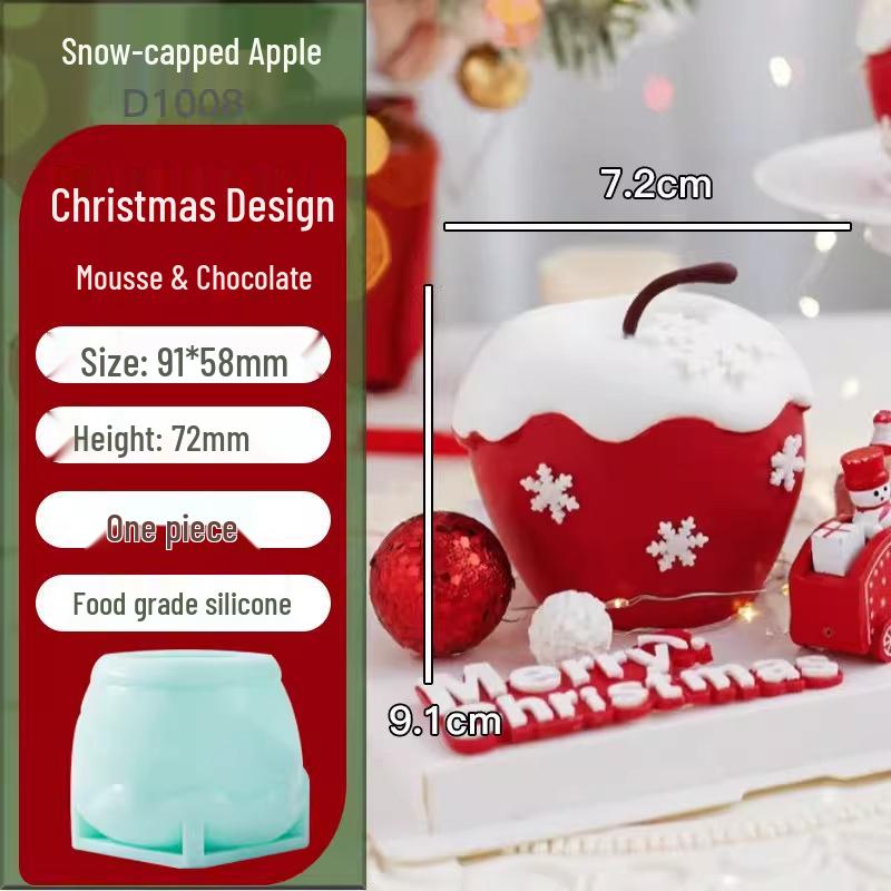 Silicone Christmas Sleigh Mold: Food-Grade Chocolate Shells for Fun Festive Cake and Mousse Decorations