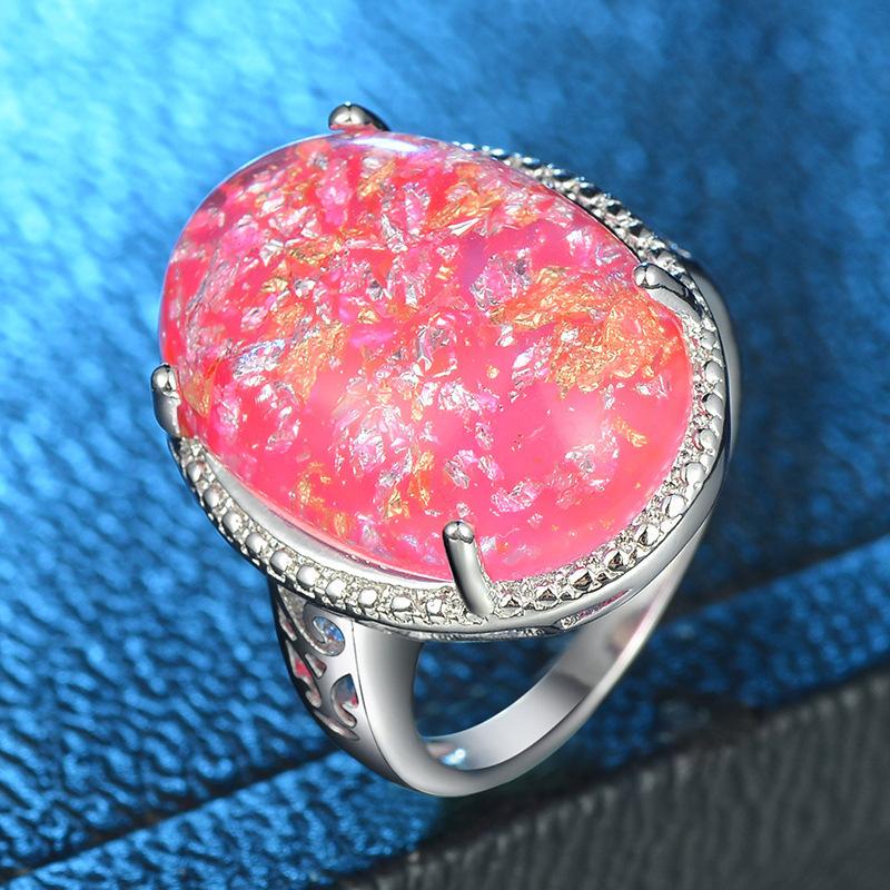 2021 Should Popular Court Vintage Ring Female Symphony Opal Ring