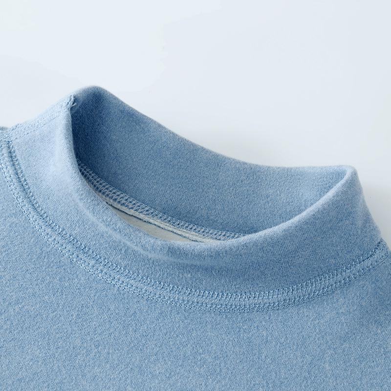 Thermo-Unterwäsche-Set für Kinder mit mittellangem Halsausschnitt – Frühjahr 2025, Flanellhosen für Kinder