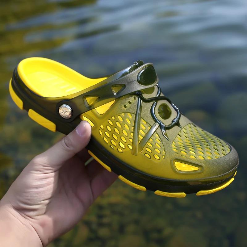 Fashion Slippers Casual Sandals Breathable Non-slip Comfortable Beach Shoes High Quality Home Slippers Outdoor Walking Male Shoe