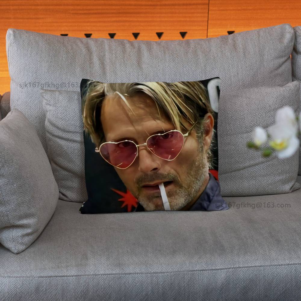Mads Mikkelsen H-Hannibal Pillow Case Pillow Case Living Room Sofa Cushion Cover Suitable For Home Bedroom Room Decoration