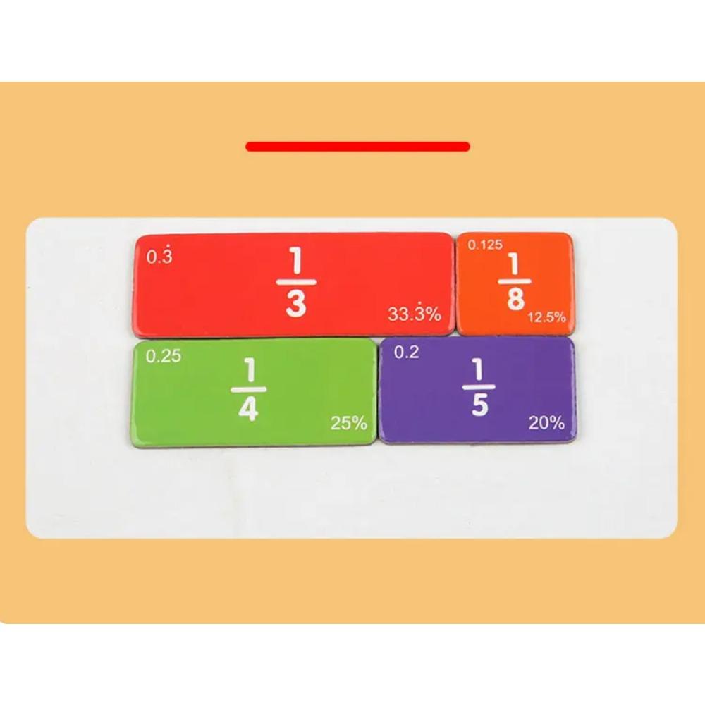 Montessori Fraction Learning Math Toy Arithmetic Teaching Aids Paper Card Early Educational Toys for Children Christmas Gifts
