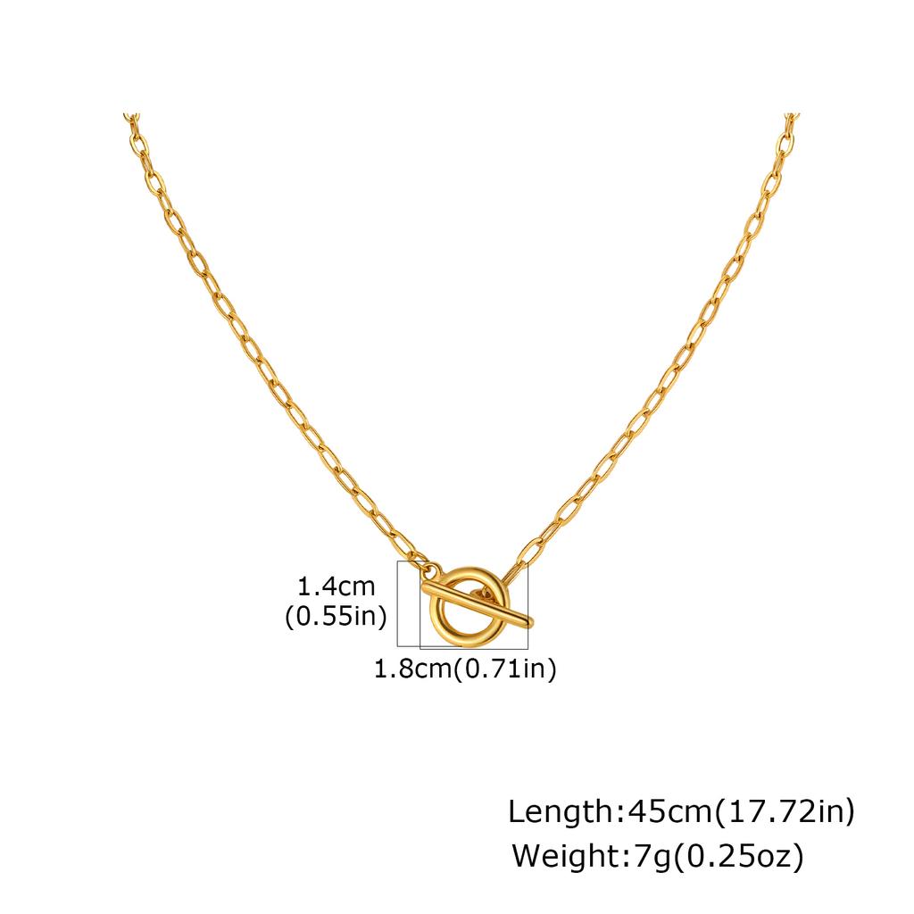 Trendy Chic Shell Conch Strawberry Heart Pendant Stainless Steel OT Buckle Square Chain Necklace for Women Jewelry Gifts