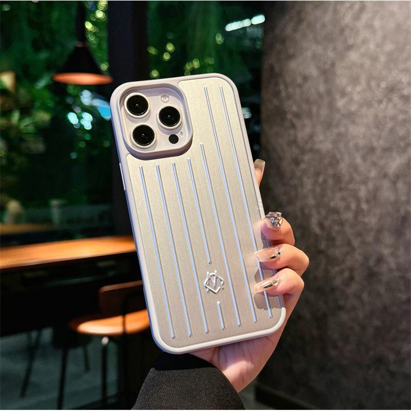 Aluminum Alloy Phone Case Compatible With Rimowa Suitcase Full Protection IPhone 16 17 18 Pro Max Matte Luxury Cover