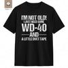 Moda Unisex Verano Manga Corta Búho No Soy Viejo Solo Necesito WD40 Un Poco de Cinta Adhesiva Camiseta Gráfica Camisetas Gráficas Casuales