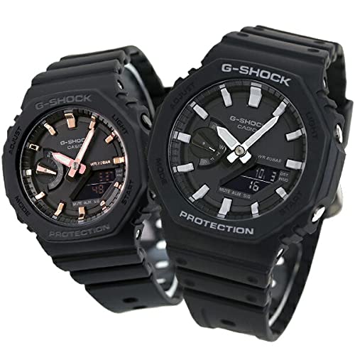 

[Casio] CASIO G-SHOCK Watch Pair Watch G-Shock World Time All Black GA-2100-1ADR GMA-S2100-1ADR Men s Women s