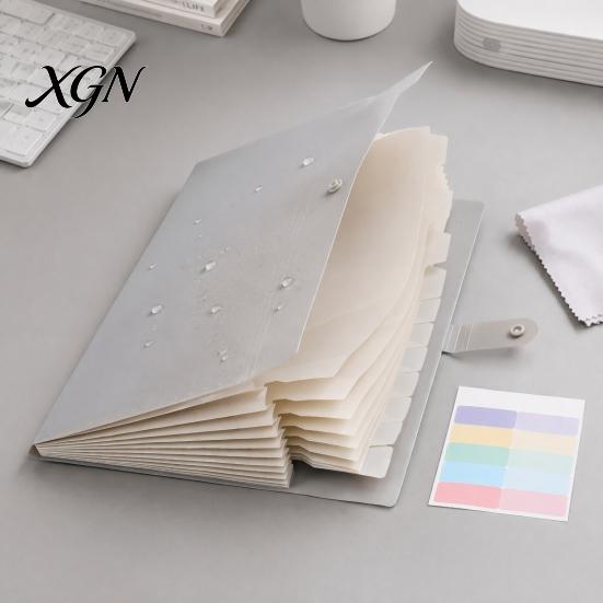 Protective Paper Sleeve Expanding File Folder, Waterproof PP A4 Letter Size Document Clear Protector Organizer, Portable Receipt Organizer for School