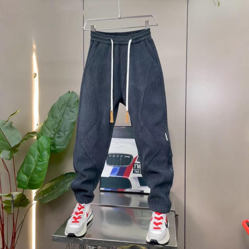 Winter Men's Thick Casual Pants Warm and Thickened Elastic Sports Fashion Trend Style Versatile Leggings