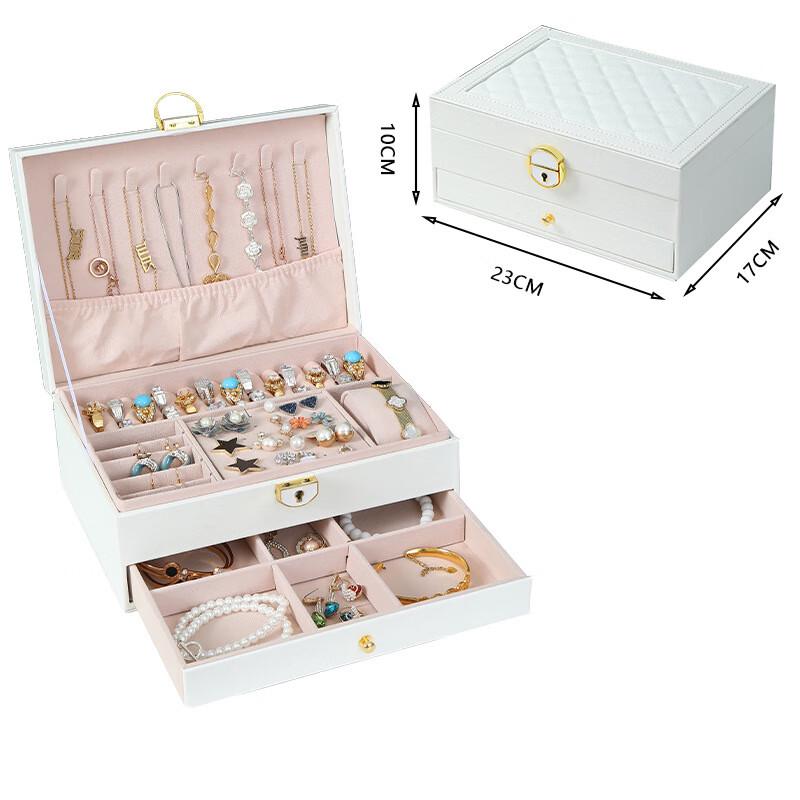 Mingwei Rhombus Pattern Jewelry Storage Box