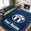 Crystal Velvet Rug Custom Name Text, Soft Non Slip Floor Mat Home DecorFC Zürich