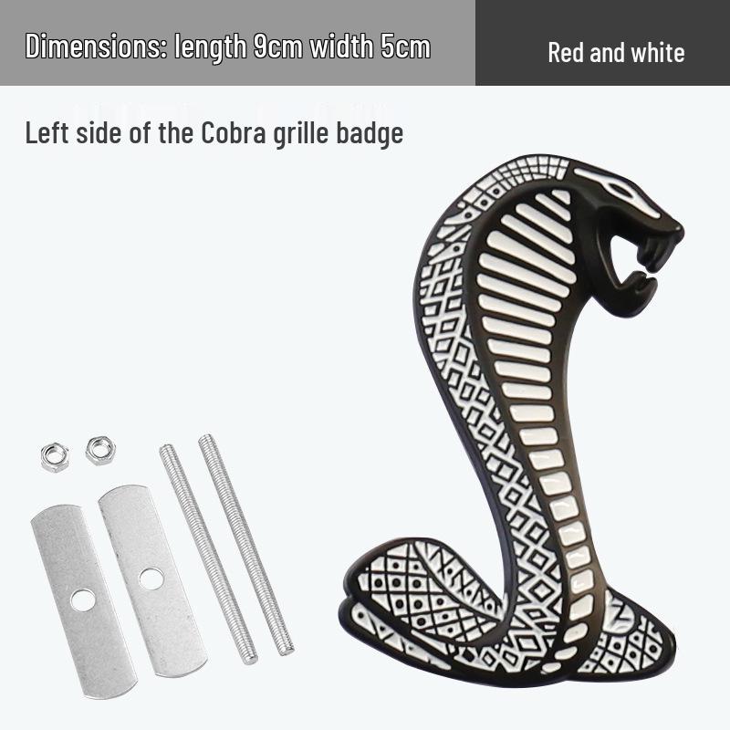 Cobra Snake Metal Grille Emblem for Ford Mustang