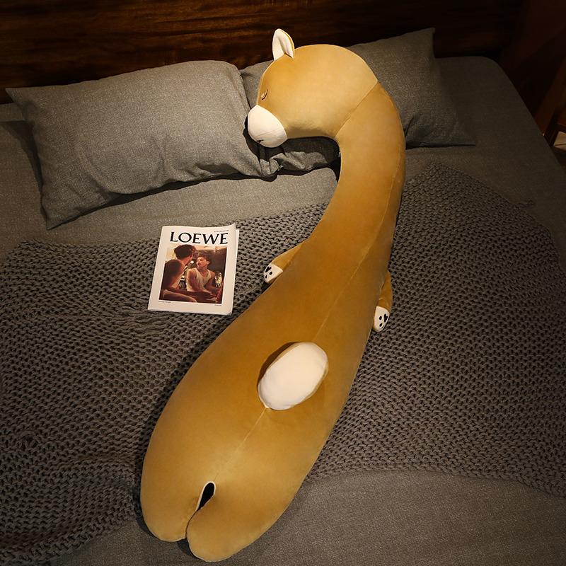 Животное Динозавр Шиба-ину Подушка Плюшевая игрушка Единорог Изогнутая Длинная Подушка Девушка Спящая Успокаивающая Кукла 100cm