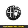 Hub Caps 4Pcs Car Wheel Stickers 56mm Auto Center Hub Cap Decal For Alfa Romeo 156 159 147 4C 8C 166 Giulia Giulietta Mito StelvNV6 