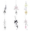 Y2k Style Beaded Phone Lanyard Strap Cute Bowknot Phone Pendant Beads Phone Chain Alloy Material Suitable for Phone Bag
