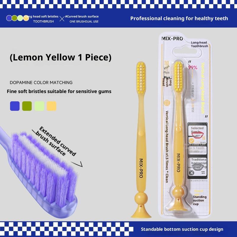 Soft Bristled Long Headed Standable Adult Toothbrush for Deep Cleaning Oral Teeth Household Dentistry Product