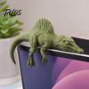 Computer Monitor Dinosaur Accessory 4 Pcs 3D Printed Topper, Fun Office Desk Decor, Toy for Cute Animal Car Dashboard Monitor, TV, Picture Frame Decor