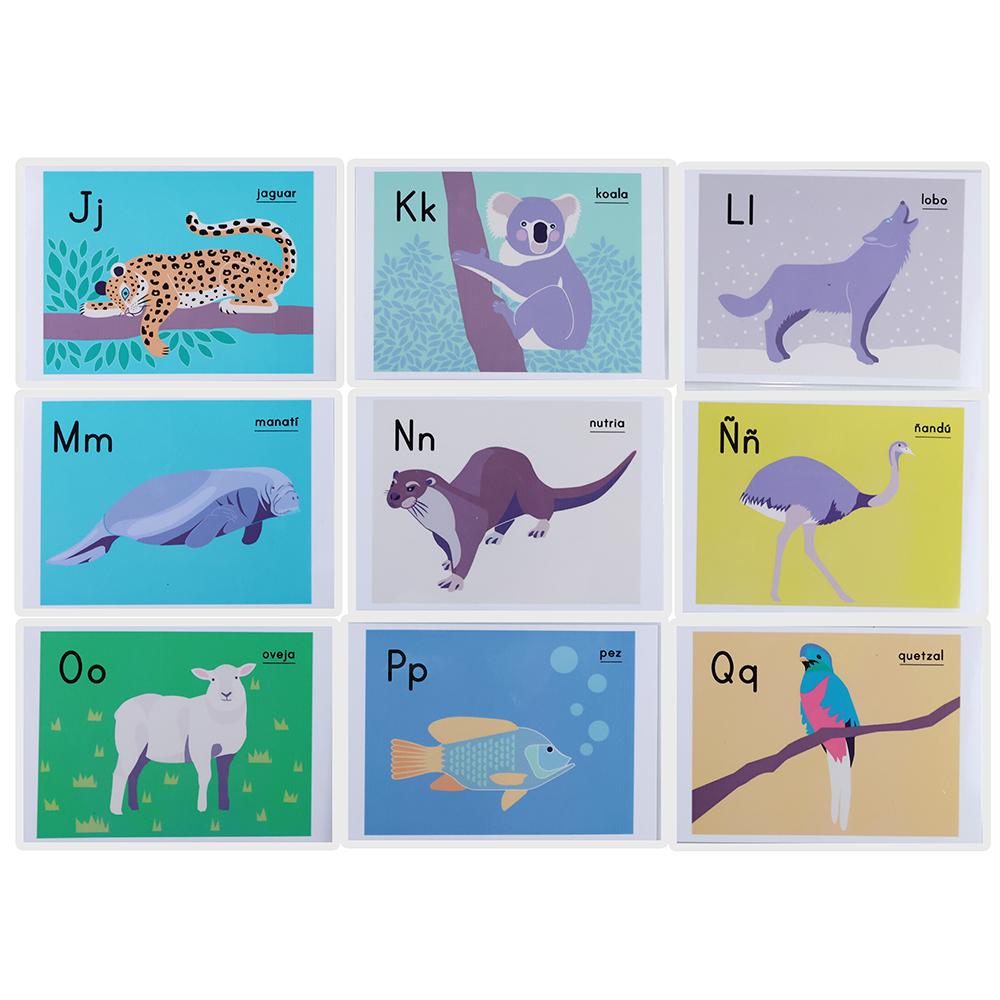 non-toxic Children Spanish Cognition Cards Early Educational Learning Baby Development games Preschool Montessori Toys Flashcards For Kids