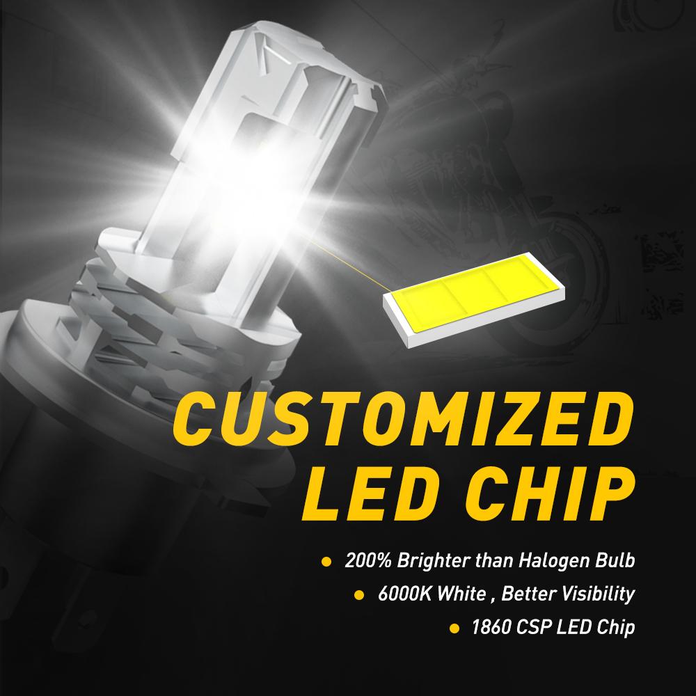 AUXITO HB3 9005 H4 LED Motorcycle Headlight Bulb for Honda vtr firestorm cb 100 nc750x 6000K Hi/Lo Super Bright H4 LED Headlamp