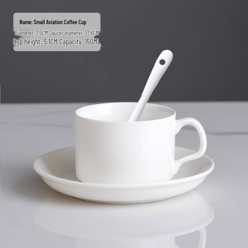 Europejski Luksusowy Zestaw Ceramicznych Filiżanek do Kawy ze Złotym Brzegiem