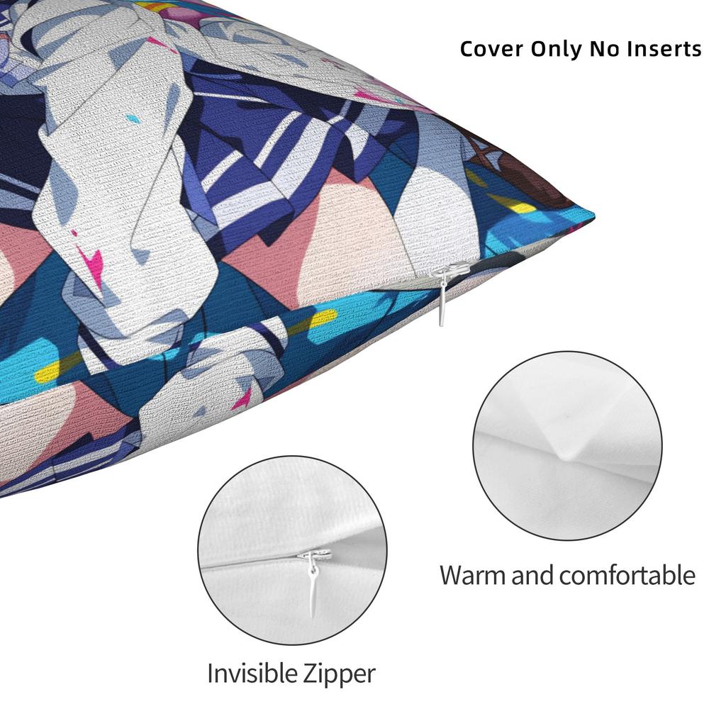 Pillow Cover Hot Girl Kawaii Sakura Miko Funny Pillow Case For Sofa Bedroom Home Decor Pillowcases
