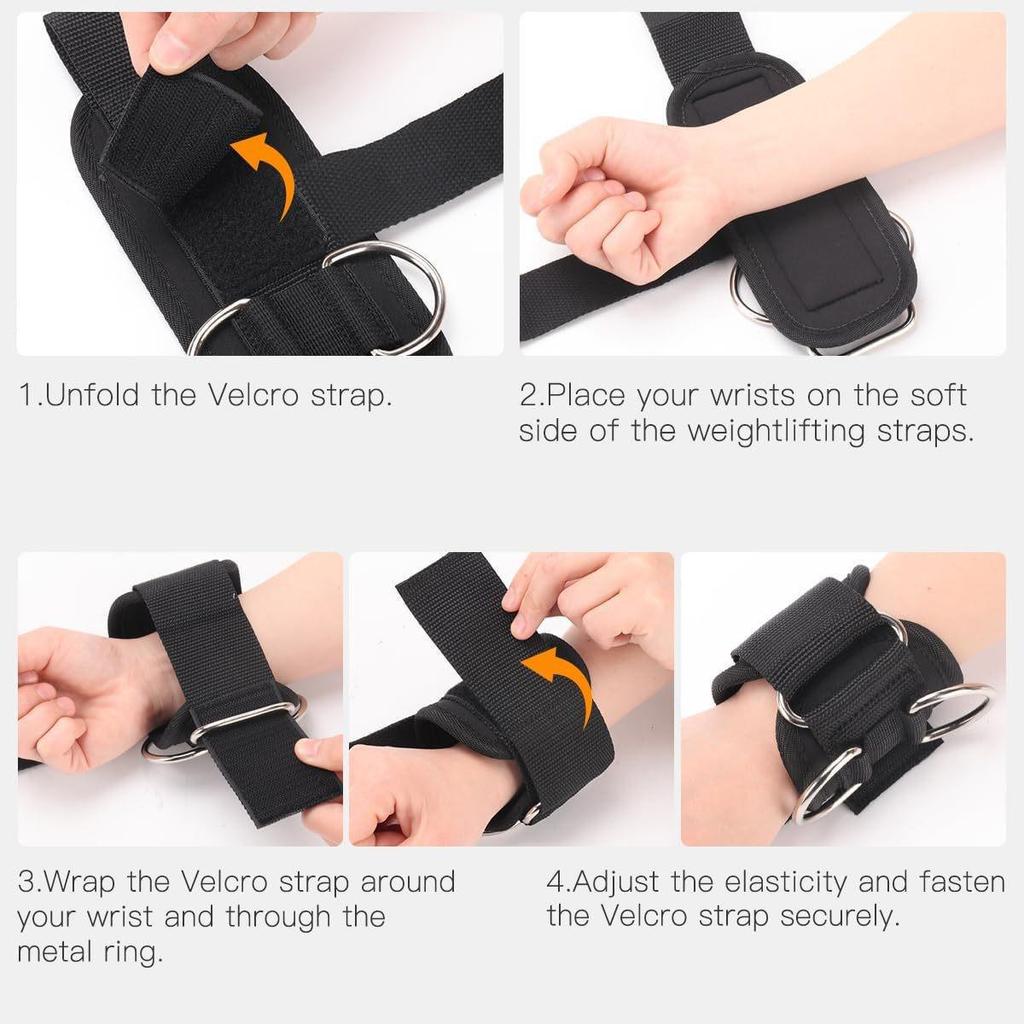 Deadlift Assistance Straps & Fitness Gloves for Weightlifting: Men's & Women's Wrist Support for Pull-ups, Barbell, and Back Training