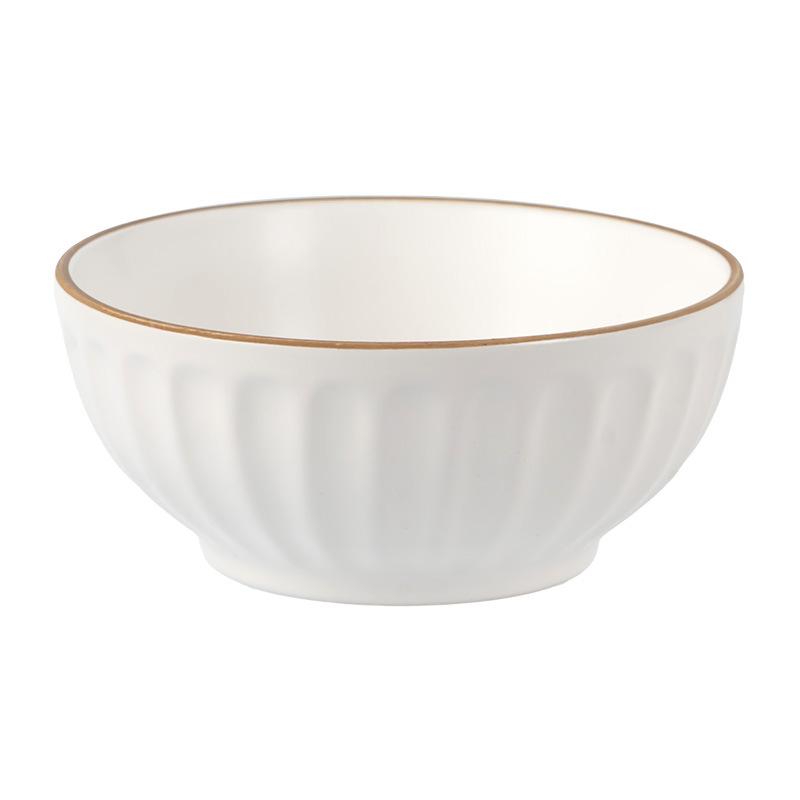 Premium Phnom Penh Keramikschale Haushalt Runde Reisschale Schlichtes Geprägtes Geschirr Schale Kleine Schale Dessertschale