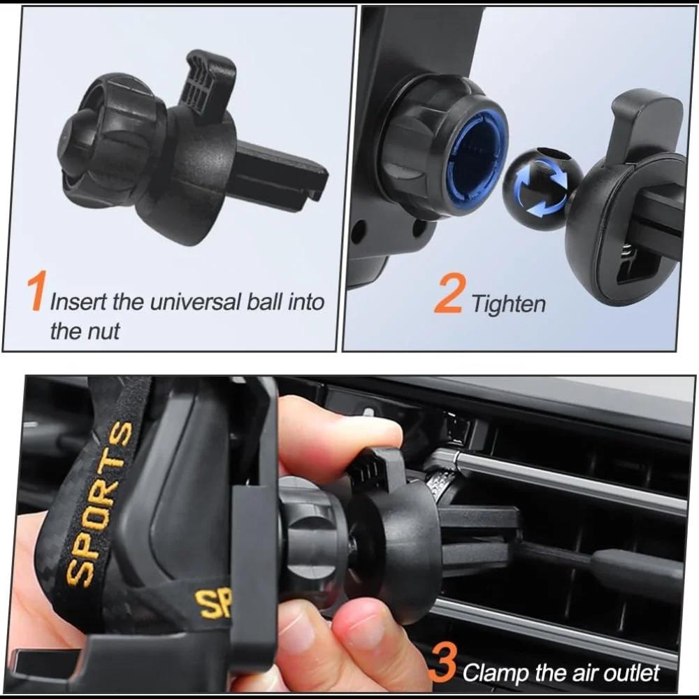 Phone Mount for Car Racing Seat Shape Phone Holder for Car Air Vent Cell Phone Car Mount with Metal Clip Car Accessories