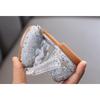 Nuovo stile primaverile fiocco con perle scarpe basse da principessa per bambina, scarpe in pelle, performance di danza