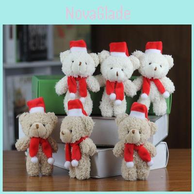Charmanter Kleiner Weihnachtsbär Plüschtier Modeaccessoire Niedlicher Rosa Wangen Teddy