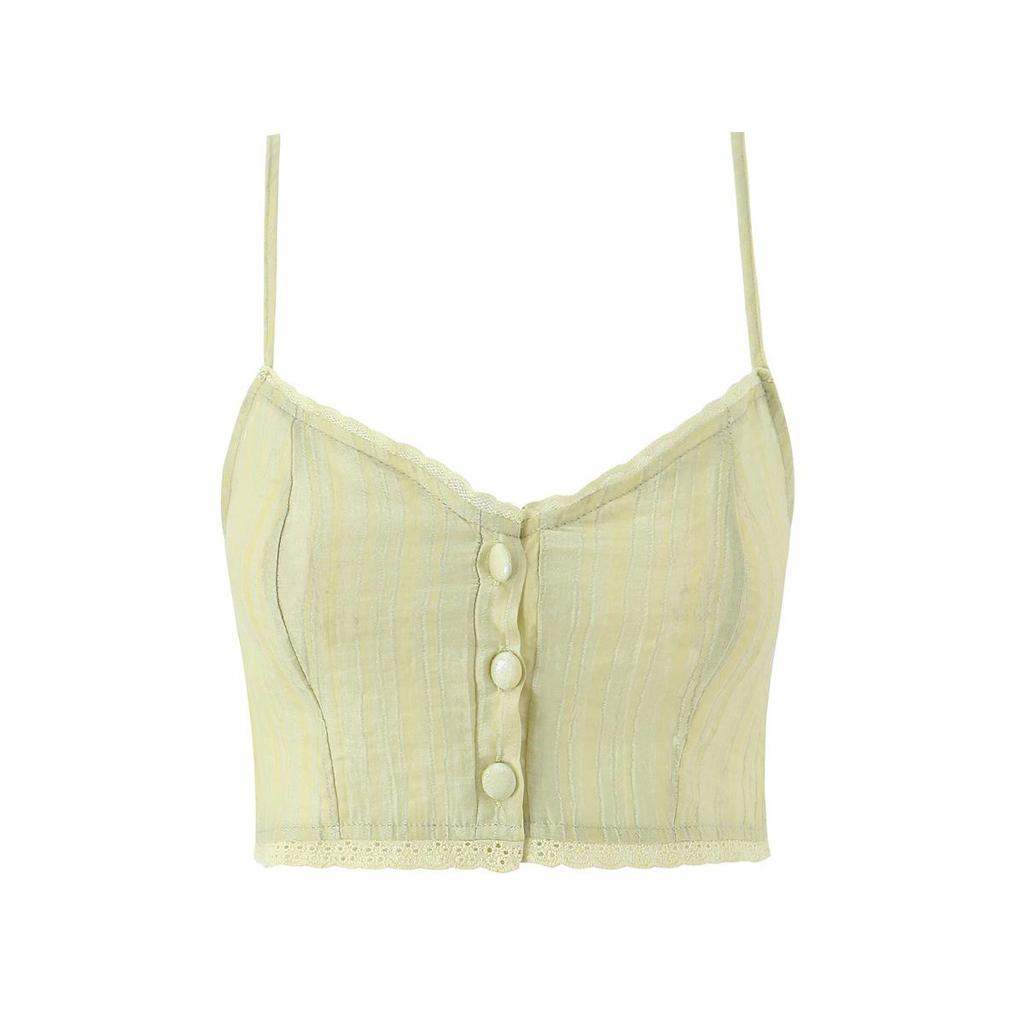 2026 Women's Embroidered Two-Piece Set: Sweet & Spicy Slim Fit Puff Sleeve Lace-Up Shirt + Short Camisole Vest