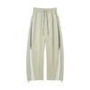 Mens Retro Sporty Cycling Jacket Wide-Leg Pants Set - Streetwear Style Stand Collar Zip Front Loose Fit