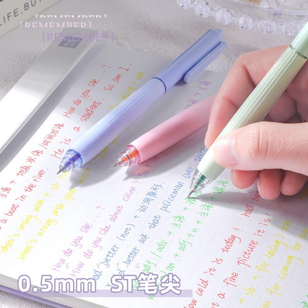 5PCS/Set Press Type Neutral Pen With Fragrant Writing Tools Fashion Ballpoint Pen  School Office