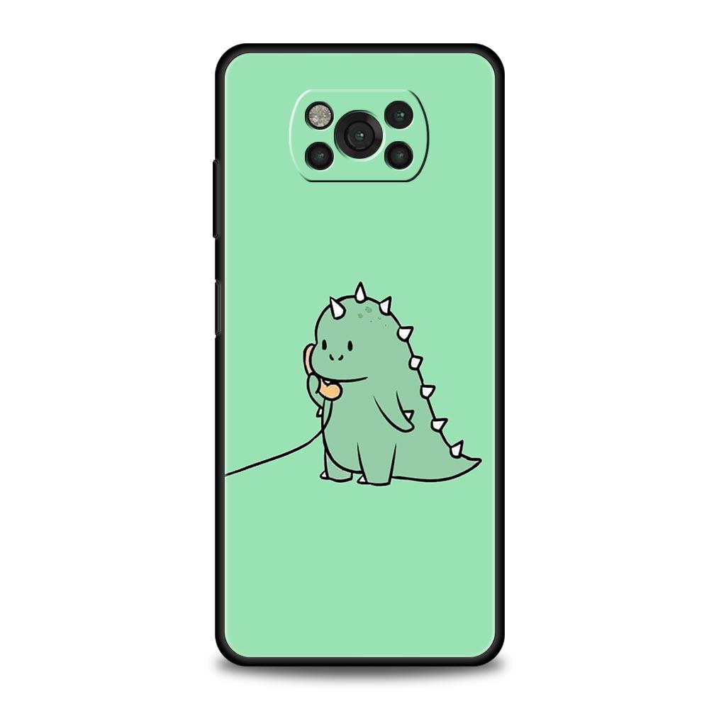 Cute Dinosaur Bear Couple For Xiaomi Poco X5 Pro Phone Case For Poco X4 X3 NFC F5 Pro F4 F3 GT M5 M4 Pro 5G M3 C51 C50 C55 Cover