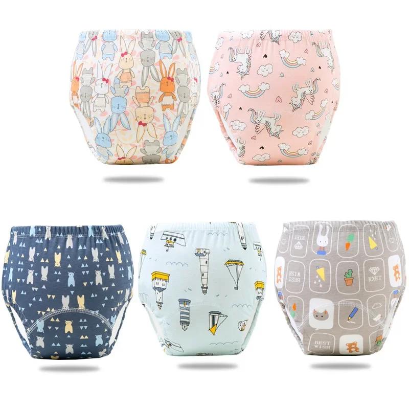New Infant Baby Training Pant Washable Reusable Cotton Diaper for Toddler Boys Girls Breathable Diaper Nappy