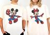 Retro Disney Marvel Shirt, Mickey Minnie Couple Costume Tee, Spiderman Superhero Tee, Disney World WDW Trip Shirt, Marvel Comics Disney Tee