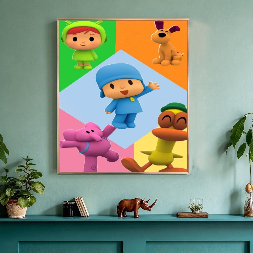 Pocoyo 5D Diy Diamond Painting Round Diamond Diy Frameless Holiday Artwork Suitable For Home Office Wall Decoration
