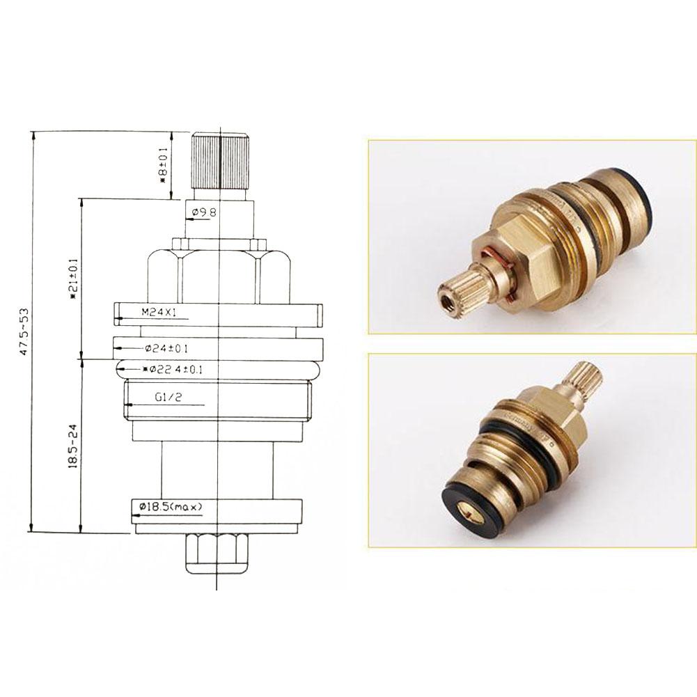 Faucet Repair Parts Spool Hard And Strong Thickened Thread Traditional Standard Washer Yellow 1 Pcs Faucet Valve Single Cold