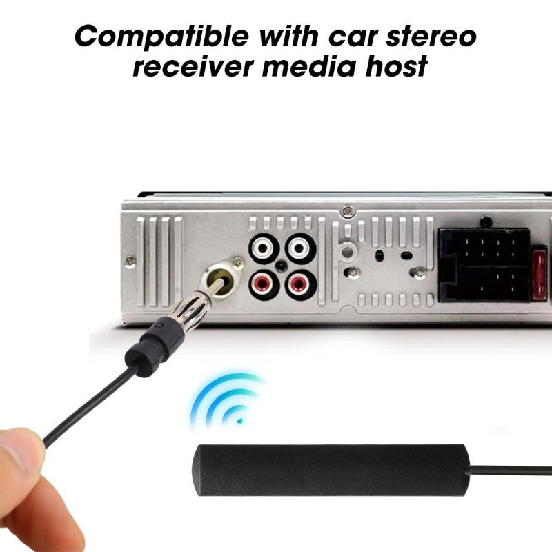 5M Universal Car Radio FM Antenna Signal Amplifier Booster High Gain Enhanced Reception for Auto Marine Boat RV Vehicle 12V