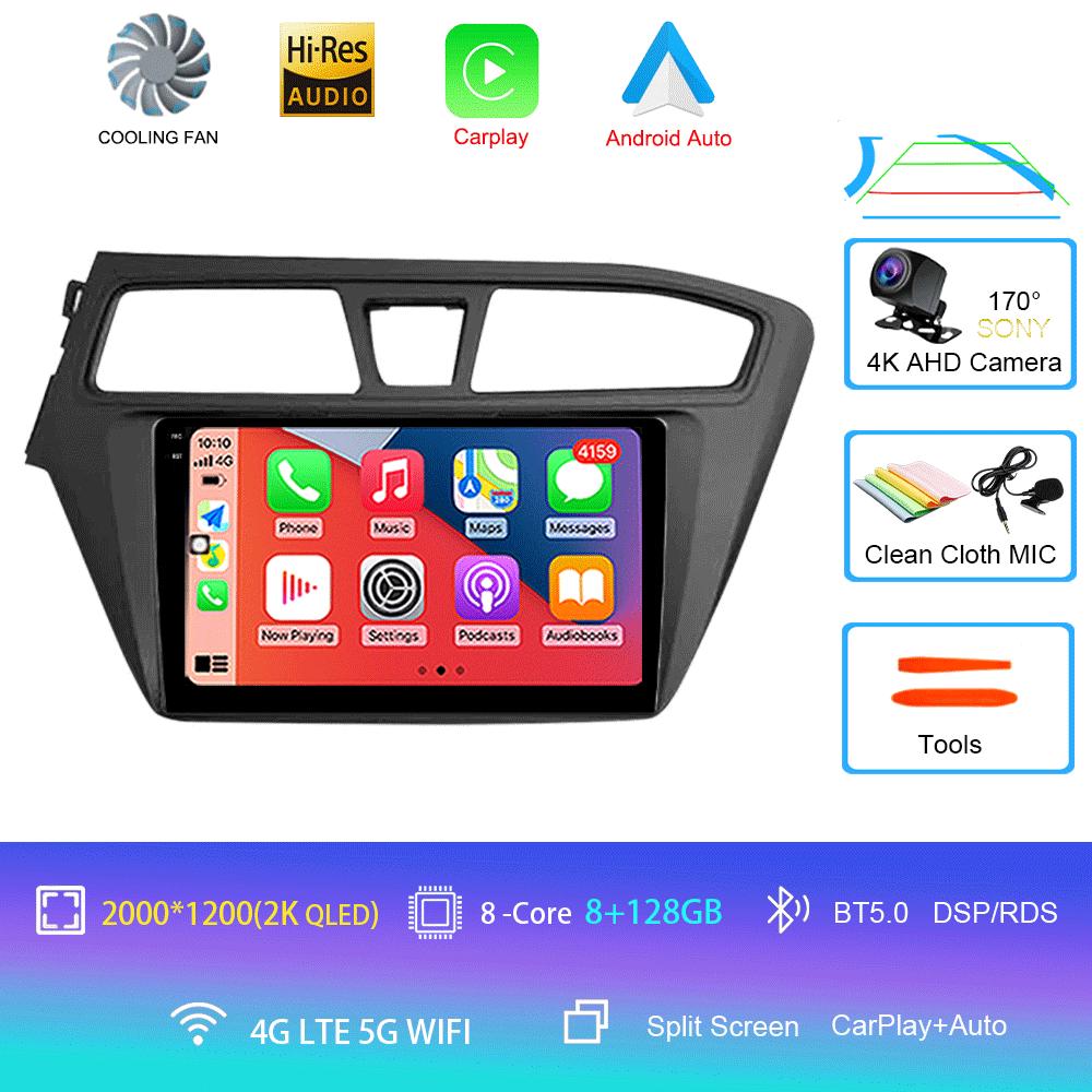 Android 14 WIFI+4G Car Radio For Hyundai I20 LHD 2015 2016 2017 2018 Stereo GPS Carplay Auto Multimedia Video Player 360 Camera