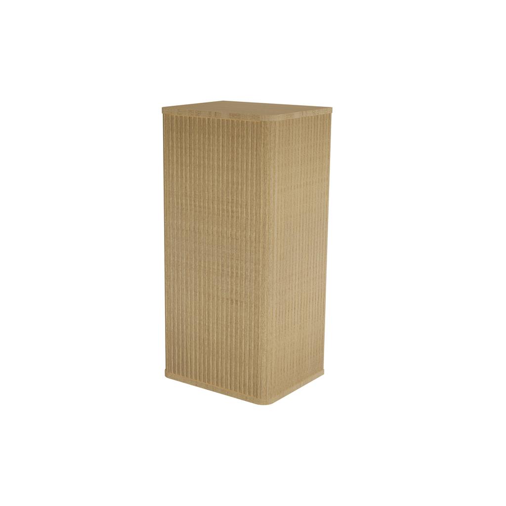 Wall-Mounted Storage Cabinet, Wall Cabinet for Bathroom In Oak Color, Wall-Hanging Bathroom Cabinet with Groove Design for Small Spaces