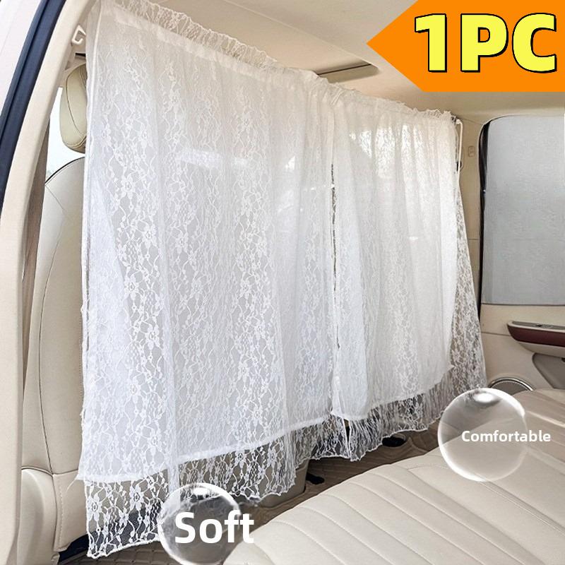 Car curtains Car Partition Sunshade Curtain - Lace Double-Layer Retractable Sun Protection Heat Insulation Privacy Accessory