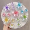 3Pcs/Set Acrylic Ponytail Clip Gradient Hair Barrettes Plumeria Hairpin  Women Girl