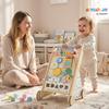 Wooden Baby Walker, Speed Control, +75 Cm Height, Natural