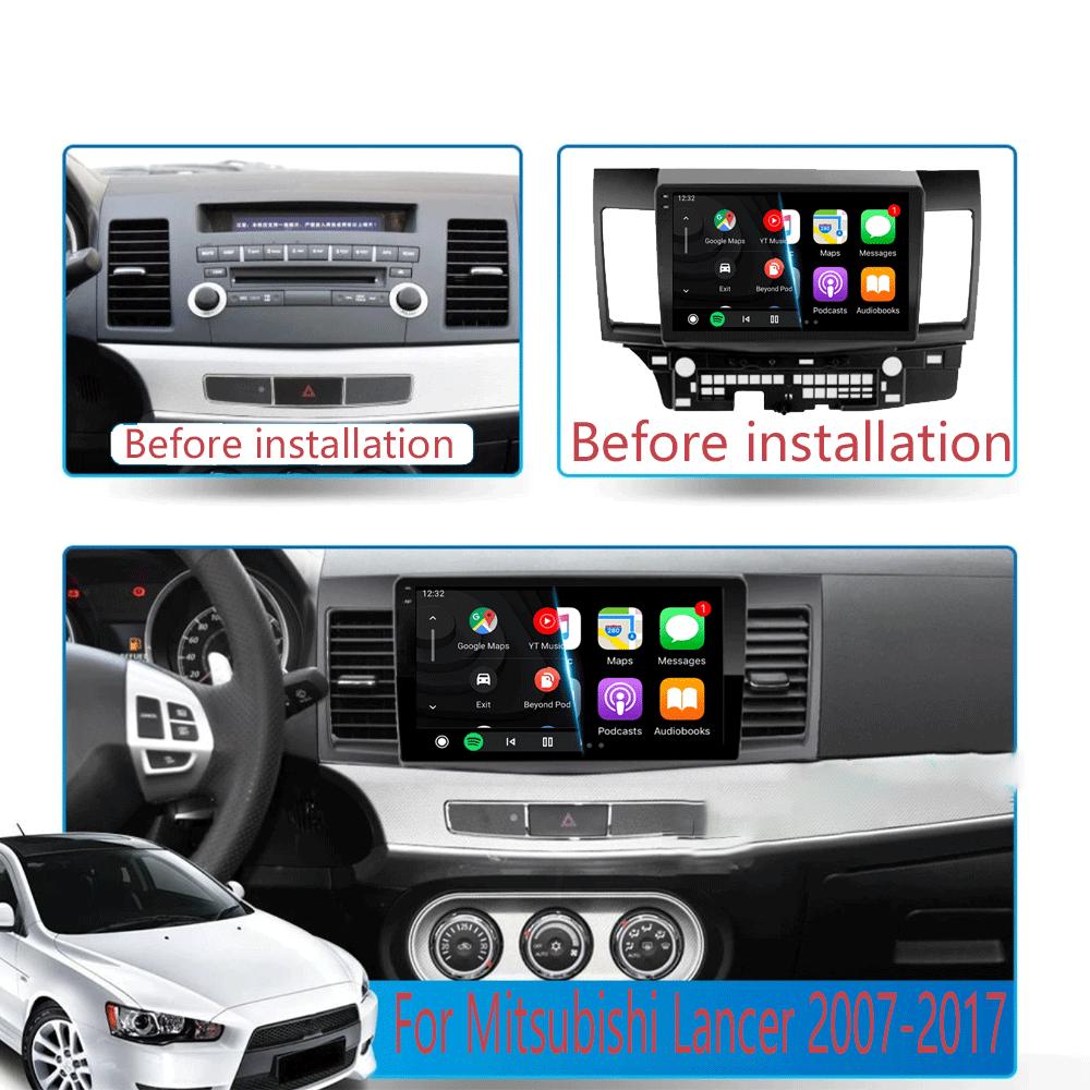 Android 14 For Mitsubishi Lancer 10 CY 2007-2012 10Inch Car Radio Stereo Audio GPS Player Carplay Auto Screen WIFI+4G