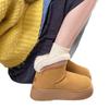 2025 Autumn New Fashion Flip Muffin Thick-soled Snow Boots Women's Korean Version Warm Round Head Sleeve Foreign Trade Women's Cotton Shoes