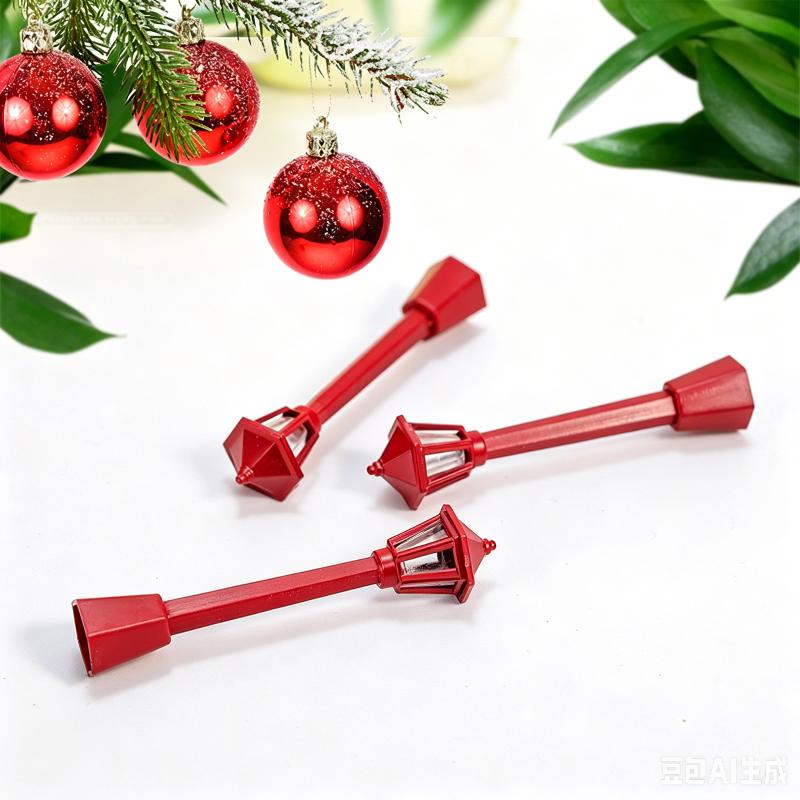 Mini Street Lamp Model, 10Pcs Red Miniature Lantern For Dollhouse, Fairy Garden, Christmas Diorama & Diy Crafts, Realistic Small