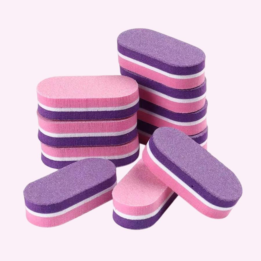 10/20Pcs Mini Nail Buffer Block Sponge Files, Double Color Buffing Sanding File Pedicure Manicure Tool Acrylic Gel Salon Supplies Accessories