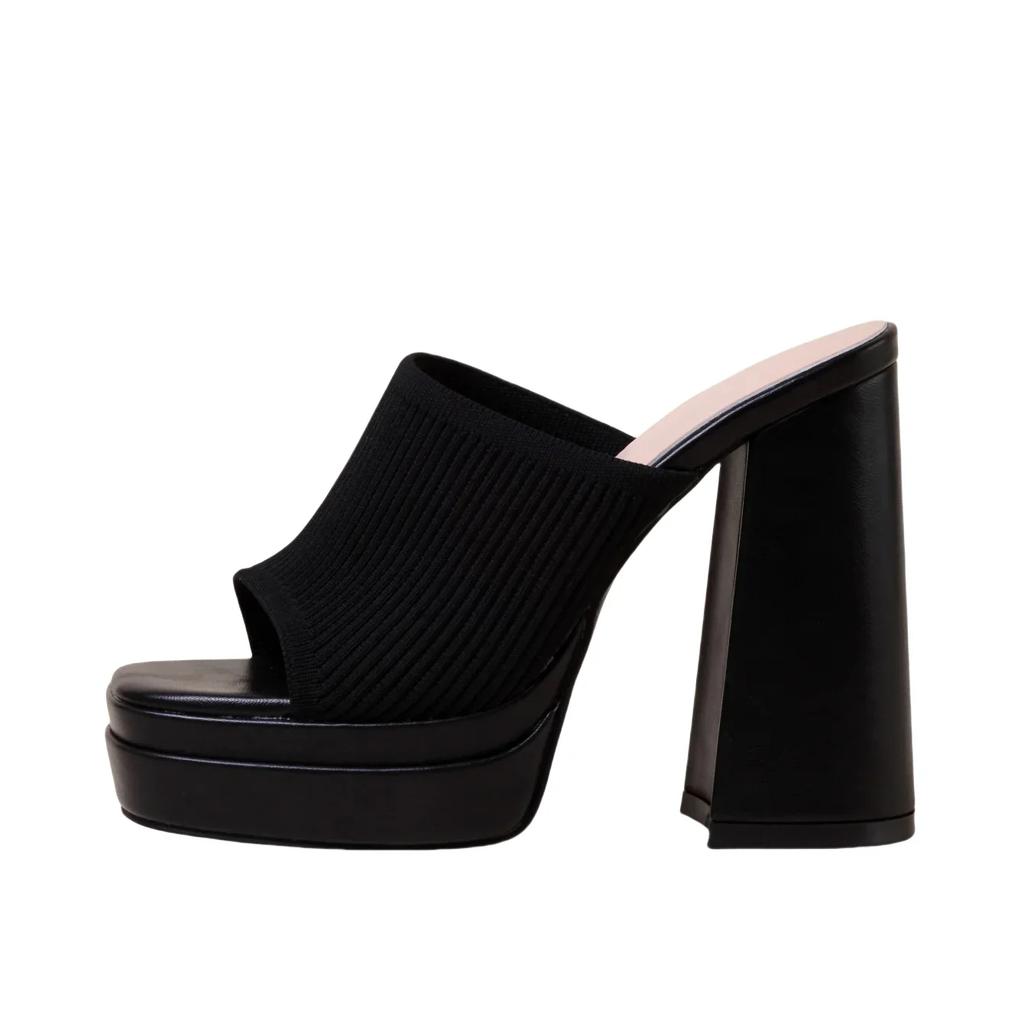 Fashion Women Shoes Summer Fashion Waterproof High Heels Open Toe Knitted Comfortable Shoes for Women High-heeled Sandals Wedding Shoes